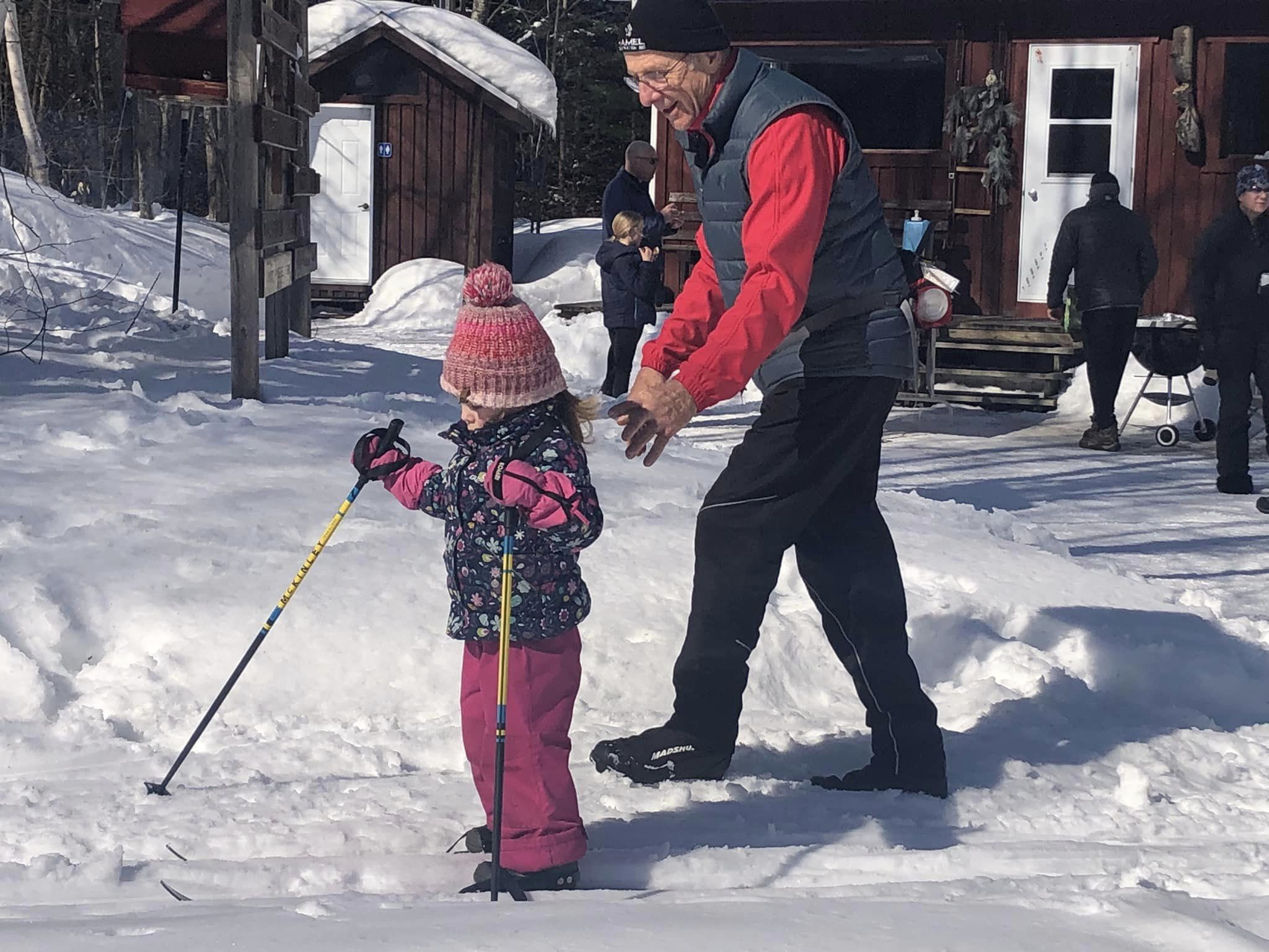 Skiing and kid